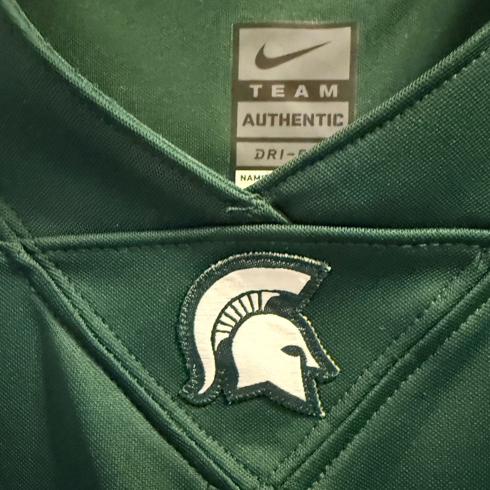Nike Michigan State Authentic Team Green Dri-FIT Shirt - Picture 6 of 8